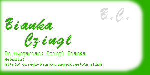 bianka czingl business card